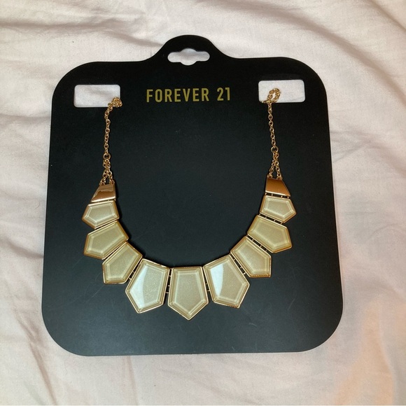 Forever 21 Gold Geometric Necklace - Picture 2 of 2
